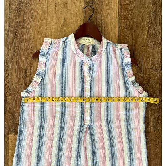 Cloth & Stone Anthropologie Womens Rayon Stripe Blouse/Cover up Size L, EUC - Picture 4 of 11